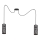 Lampadario a sospensione con filo AVALO 2xE27/60W/230V ragno grigio/nero