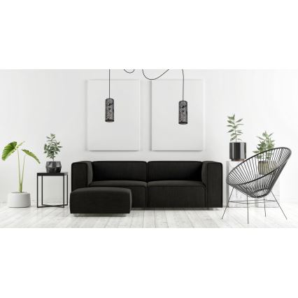 Lampadario a sospensione con filo AVALO 2xE27/60W/230V ragno grigio/nero