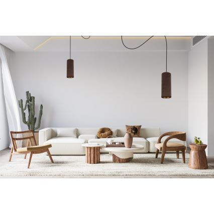 Lampadario a sospensione con filo AVALO 2xE27/60W/230V ragno marrone/rame
