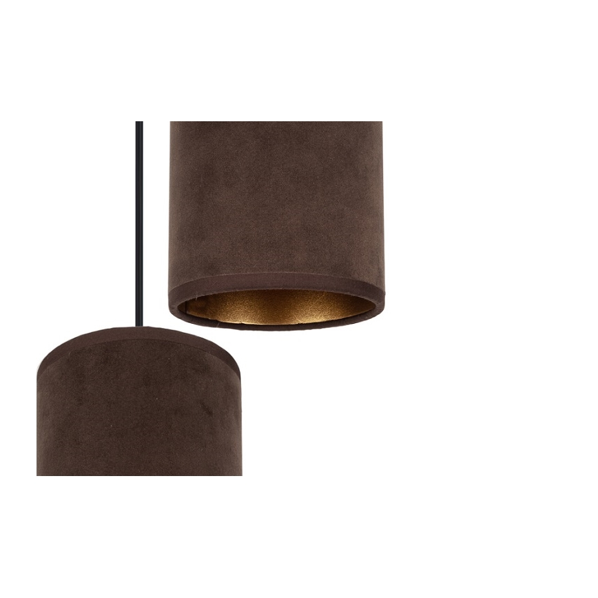 Lampadario a sospensione con filo AVALO 2xE27/60W/230V ragno marrone/rame