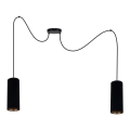 Lampadario a sospensione con filo AVALO 2xE27/60W/230V ragno nero