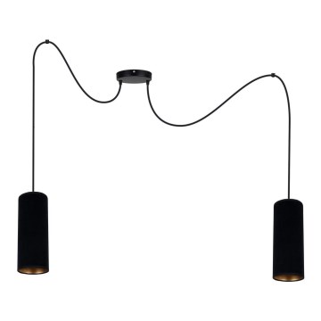 Lampadario a sospensione con filo AVALO 2xE27/60W/230V ragno nero