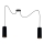 Lampadario a sospensione con filo AVALO 2xE27/60W/230V ragno nero