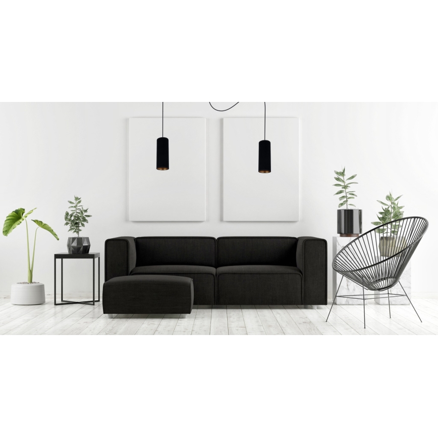 Lampadario a sospensione con filo AVALO 2xE27/60W/230V ragno nero