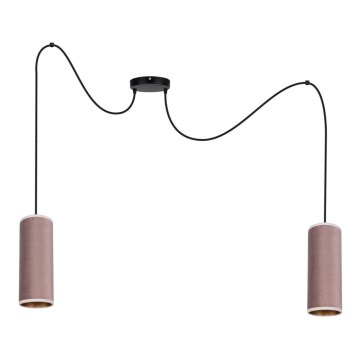 Lampadario a sospensione con filo AVALO 2xE27/60W/230V ragno rosa/rame