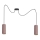Lampadario a sospensione con filo AVALO 2xE27/60W/230V ragno rosa/rame