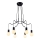 Lampadario a sospensione con filo BASSO 6xE27/40W/230V nero