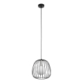 Lampadario a sospensione con filo BELL 1xG9/12W/230V diametro 24 cm nero/cromo lucido
