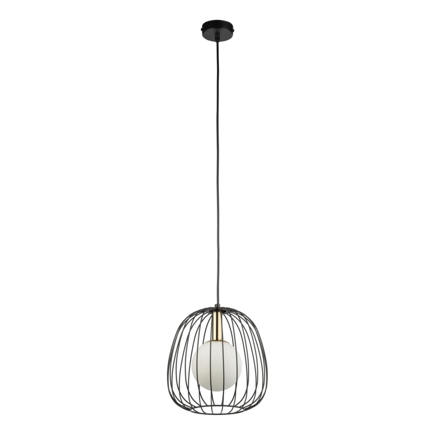 Lampadario a sospensione con filo BELL 1xG9/12W/230V diametro 24 cm nero/oro