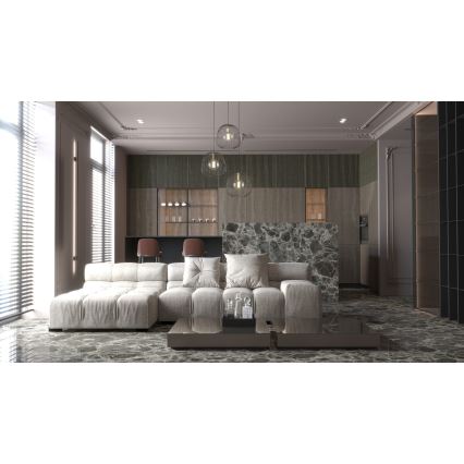 Lampadario a sospensione con filo BELL 3xG9/12W/230V nero/oro