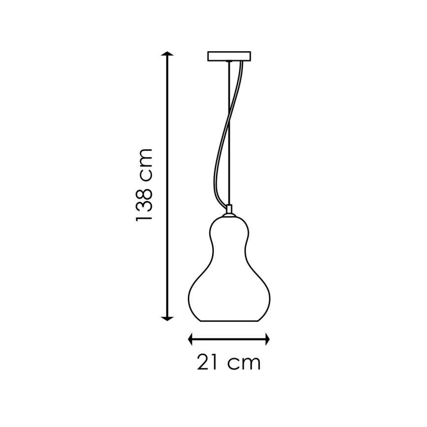 Lampadario a sospensione con filo BELLO 1xE27/40W/230V diametro 21 cm cromo