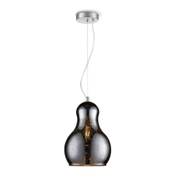 Lampadario a sospensione con filo BELLO 1xE27/60W/230V diametro 30 cm cromo