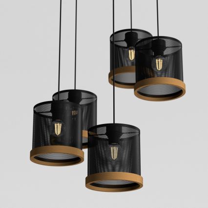 Lampadario a sospensione con filo BERIL 5xE27/60W/230V