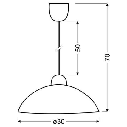 Lampadario a sospensione con filo BILBAO 1xE27/60W/230V