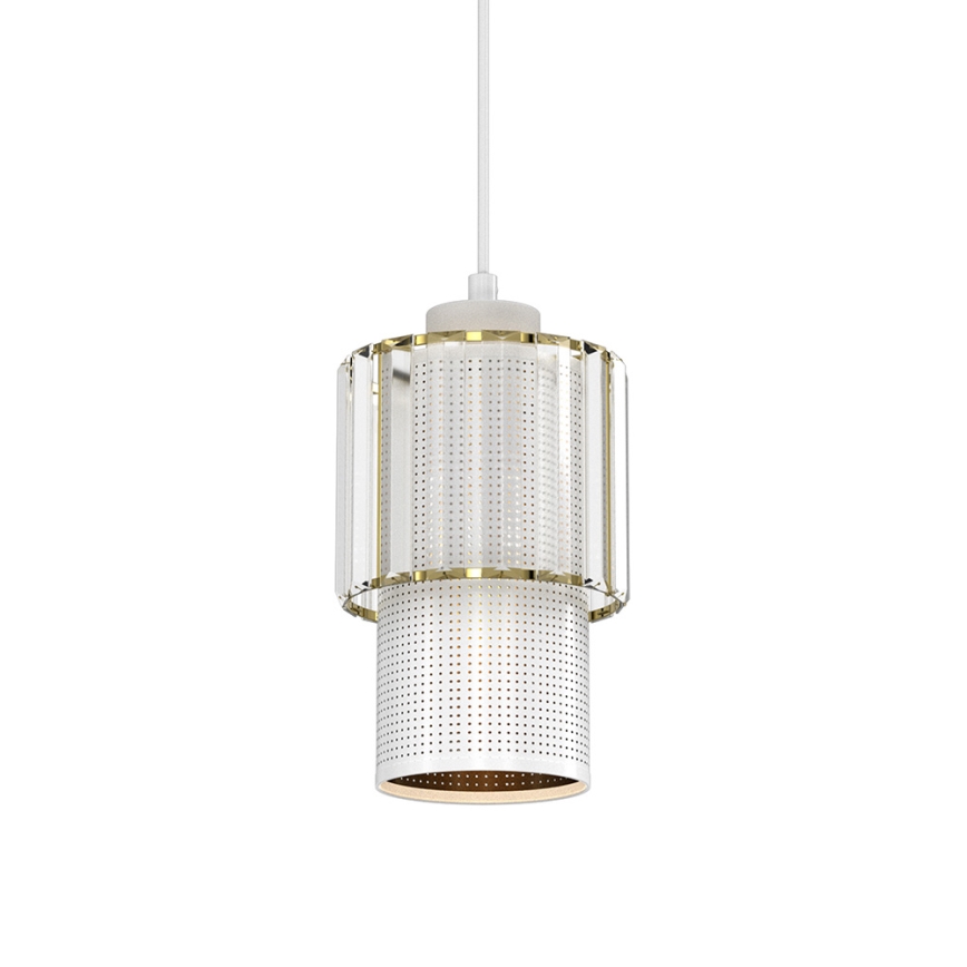 Lampadario a sospensione con filo BLANCO 1xE27/60W/230V bianco