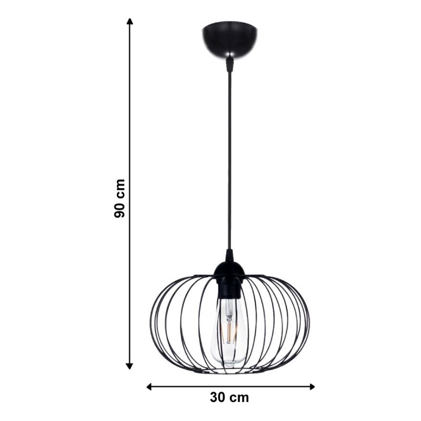 Lampadario a sospensione con filo BOCCA 1xE27/60W/230V