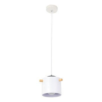 Lampadario a sospensione con filo BODO 1xE27/60W/230V bianco