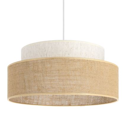 Lampadario a sospensione con filo BOHO 1xE27/60W/230V bianco/beige