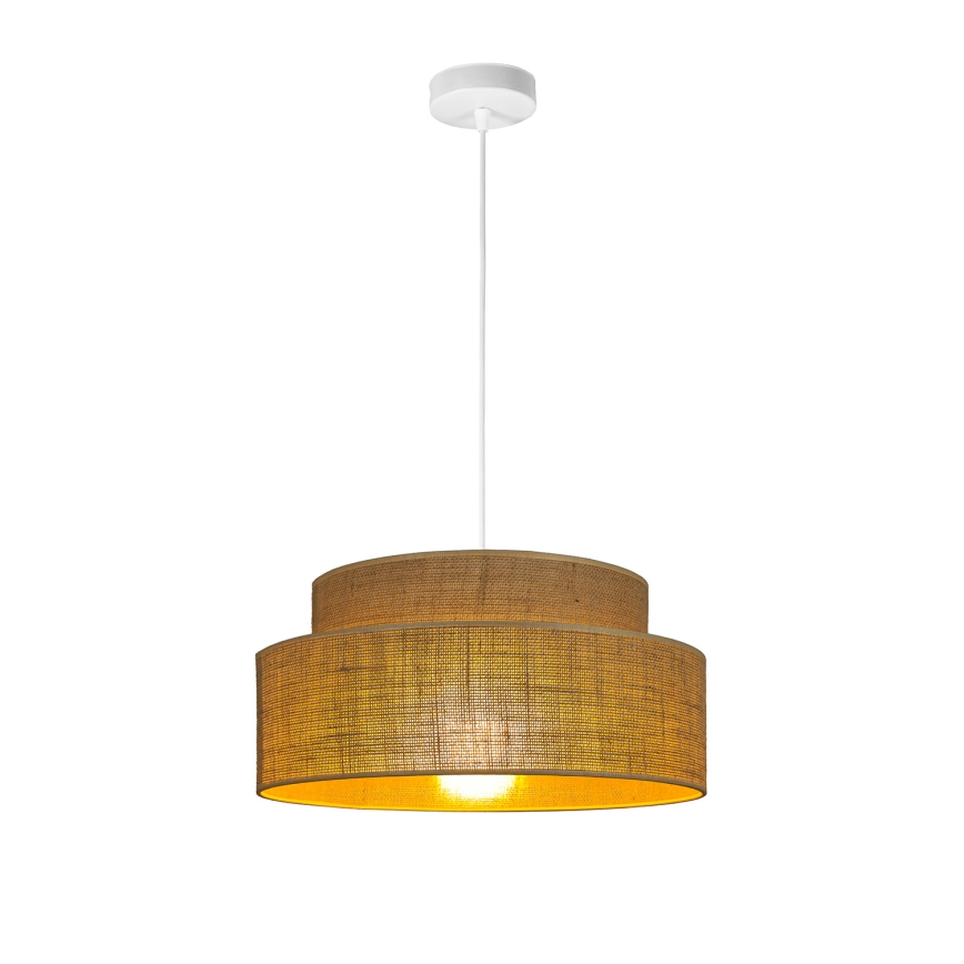 Lampadario a sospensione con filo BOHO 1xE27/60W/230V diametro 40 cm beige