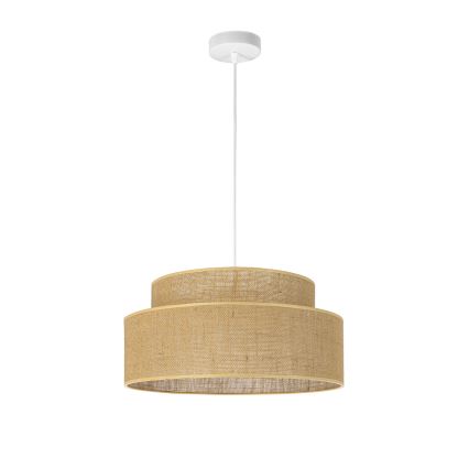 Lampadario a sospensione con filo BOHO 1xE27/60W/230V diametro 40 cm beige