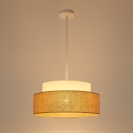 Lampadario a sospensione con filo BOHO 1xE27/60W/230V diametro 40 cm bianco/beige