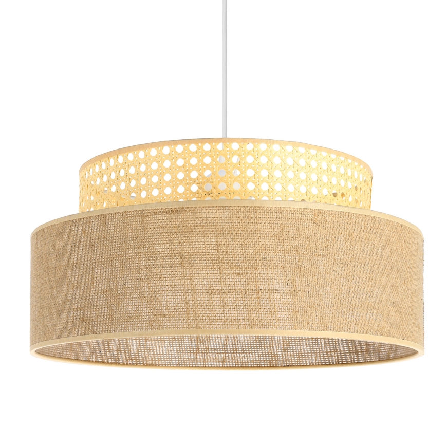 Lampadario a sospensione con filo BOHO 1xE27/60W/230V rattan