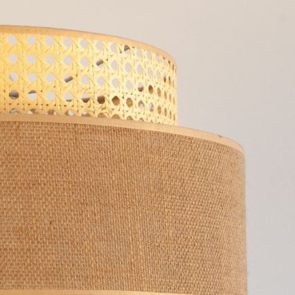 Lampadario a sospensione con filo BOHO 1xE27/60W/230V rattan