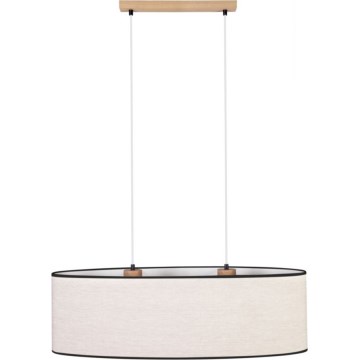 Lampadario a sospensione con filo BOHO 2xE27/40W/230V quercia