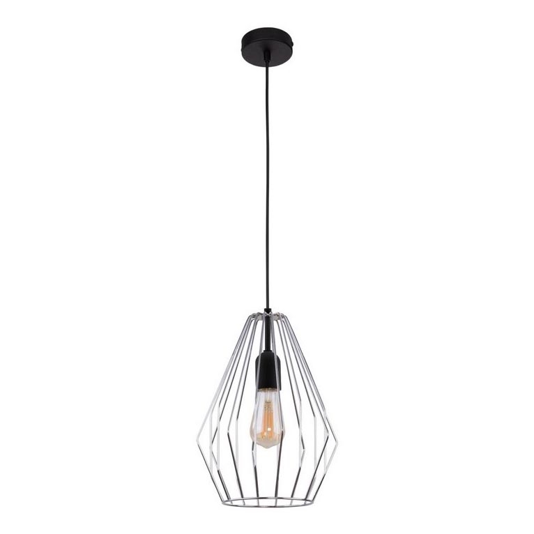 Lampadario a sospensione con filo BRYLANT 1xE27/60W/230V cromo lucido