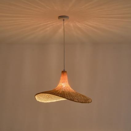 Lampadario a sospensione con filo CALYPSO 1xE27/40W/230V bambù