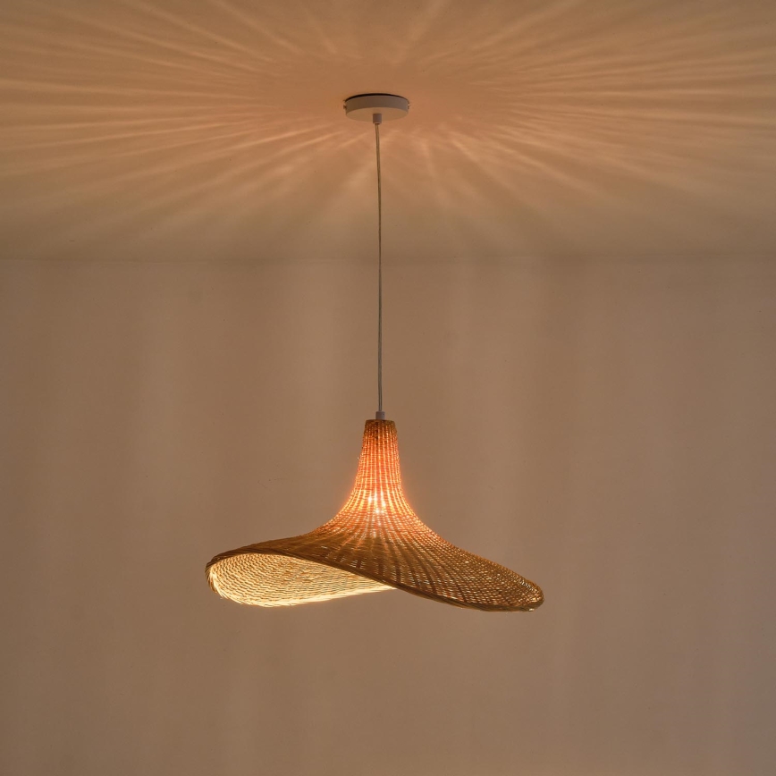 Lampadario a sospensione con filo CALYPSO 1xE27/40W/230V bambù