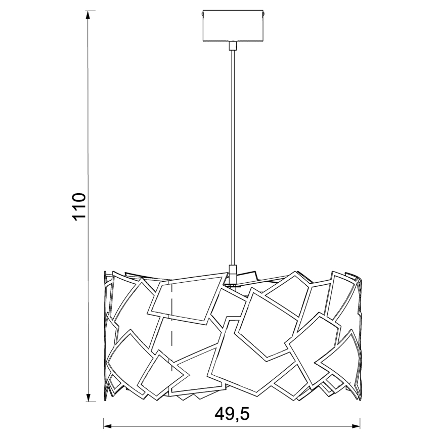 Lampadario a sospensione con filo CAMO 3xE27/15W/230V oro