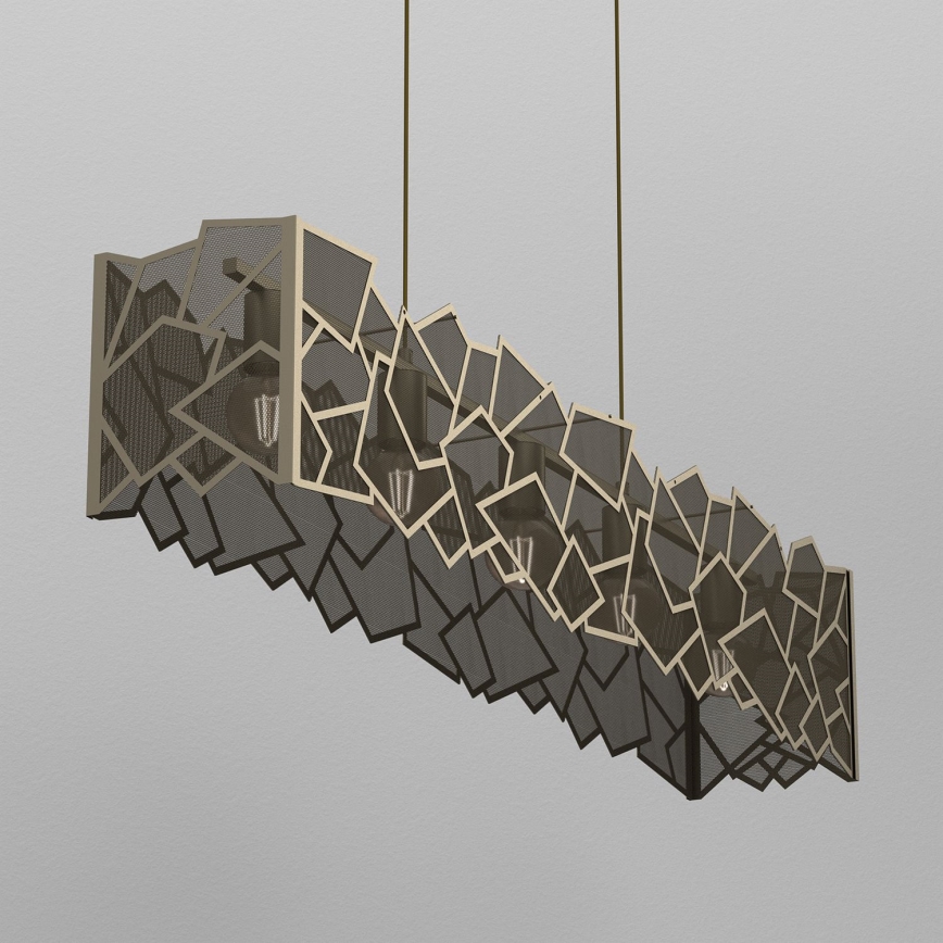 Lampadario a sospensione con filo CAMO 5xE27/15W/230V oro