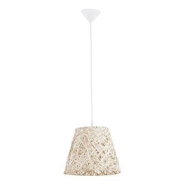 Lampadario a sospensione con filo CANNUCIA 1xE27/15W/230V color crema