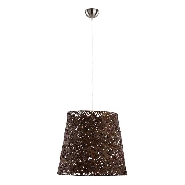 Lampadario a sospensione con filo CANNUCIA 1xE27/15W/230V marrone