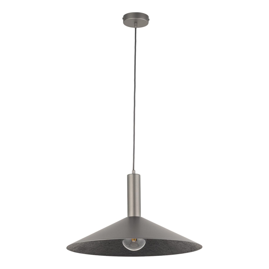 Lampadario a sospensione con filo CAPRI 1xE27/15W/230V diametro 50 cm antracite/grigio