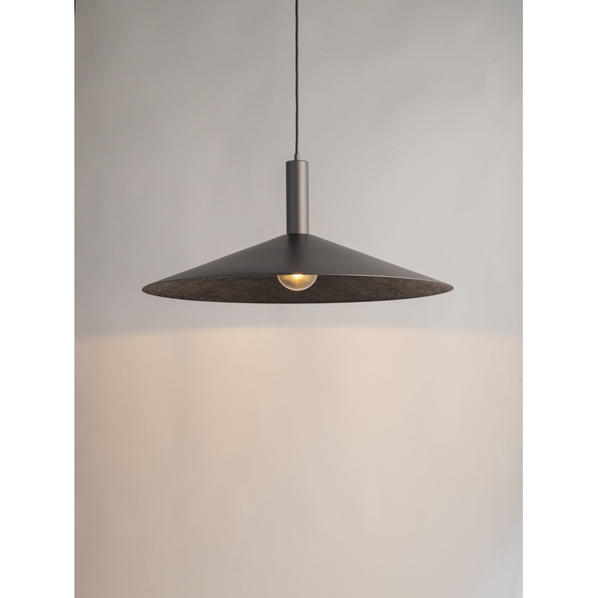 Lampadario a sospensione con filo CAPRI 1xE27/15W/230V diametro 50 cm antracite/grigio