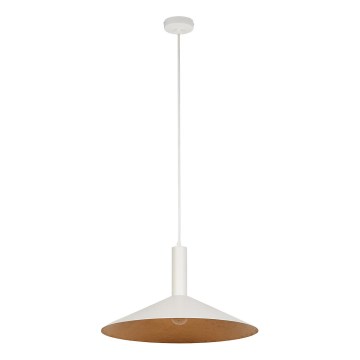 Lampadario a sospensione con filo CAPRI 1xE27/15W/230V diametro 50 cm bianco/rame