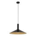 Lampadario a sospensione con filo CAPRI 1xE27/15W/230V diametro 50 cm nero/oro