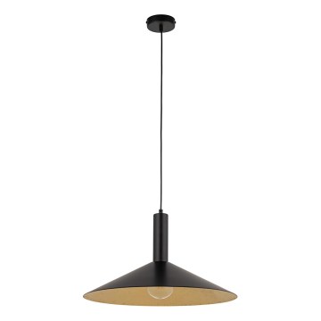 Lampadario a sospensione con filo CAPRI 1xE27/15W/230V diametro 50 cm nero/oro