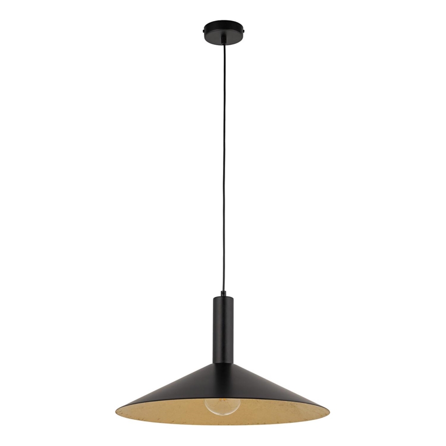 Lampadario a sospensione con filo CAPRI 1xE27/15W/230V diametro 50 cm nero/oro