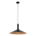 Lampadario a sospensione con filo CAPRI 1xE27/15W/230V diametro 50 cm nero/rame