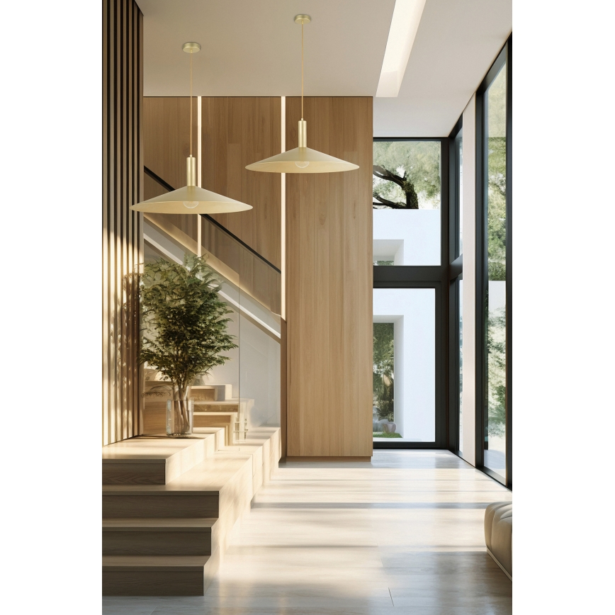 Lampadario a sospensione con filo CAPRI 1xE27/15W/230V diametro 50 cm oro