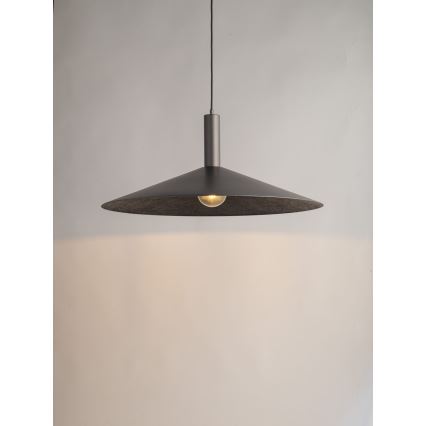 Lampadario a sospensione con filo CAPRI 1xE27/15W/230V diametro 70 cm antracite/grigio