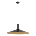 Lampadario a sospensione con filo CAPRI 1xE27/15W/230V diametro 70 cm nero/oro