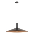Lampadario a sospensione con filo CAPRI 1xE27/15W/230V diametro 70 cm nero/rame