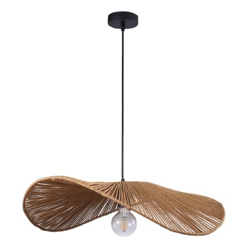 Lampadario a sospensione con filo CAPRI 1xE27/20W/230V diametro 60 cm bambù