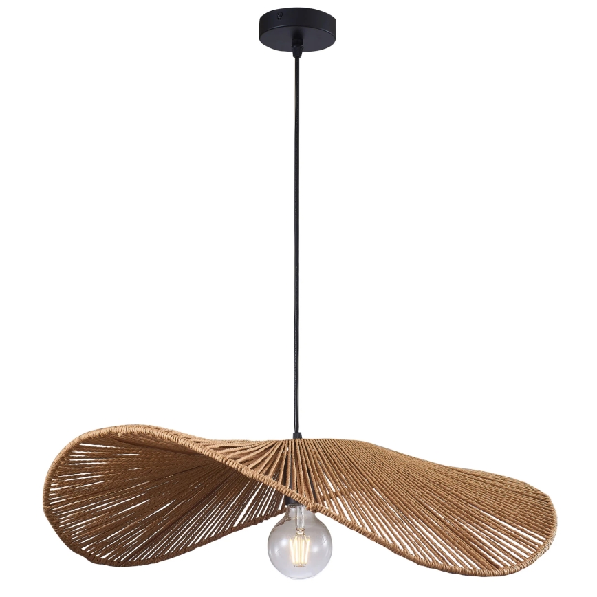 Lampadario a sospensione con filo CAPRI 1xE27/20W/230V diametro 60 cm bambù