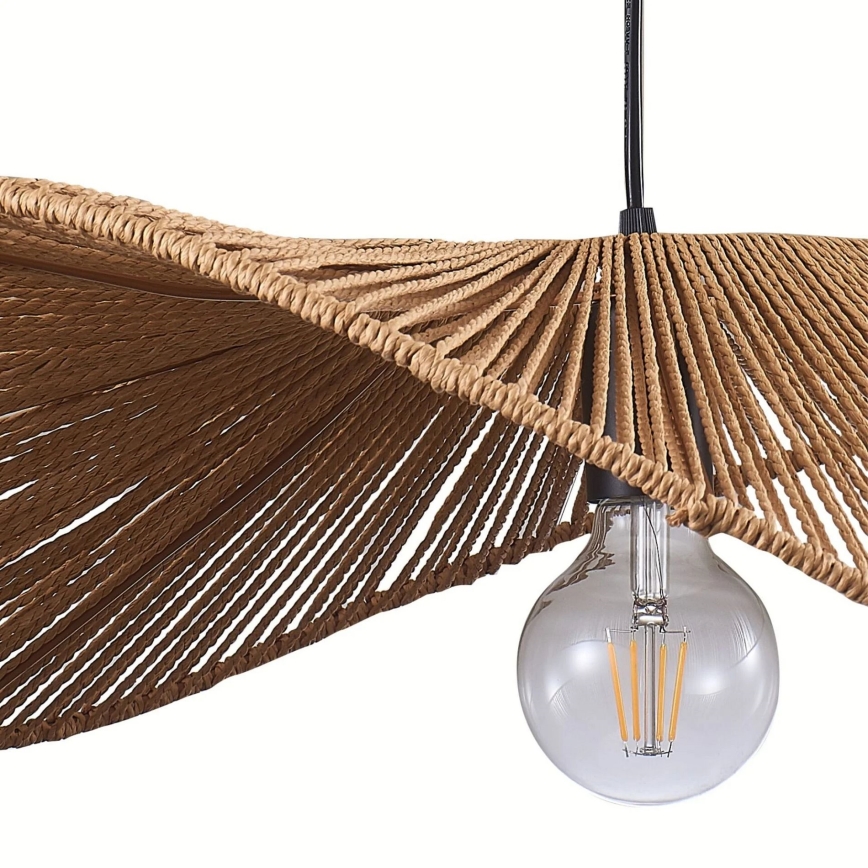 Lampadario a sospensione con filo CAPRI 1xE27/20W/230V diametro 60 cm bambù