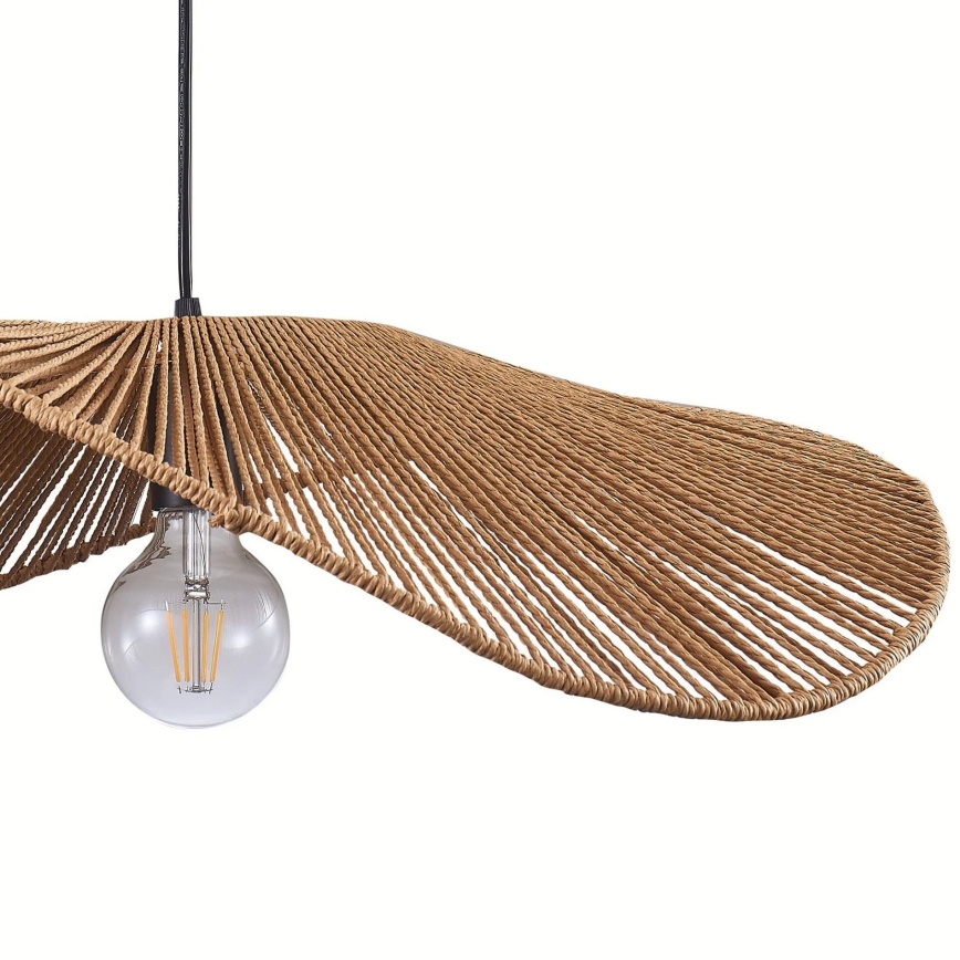 Lampadario a sospensione con filo CAPRI 1xE27/20W/230V diametro 60 cm bambù